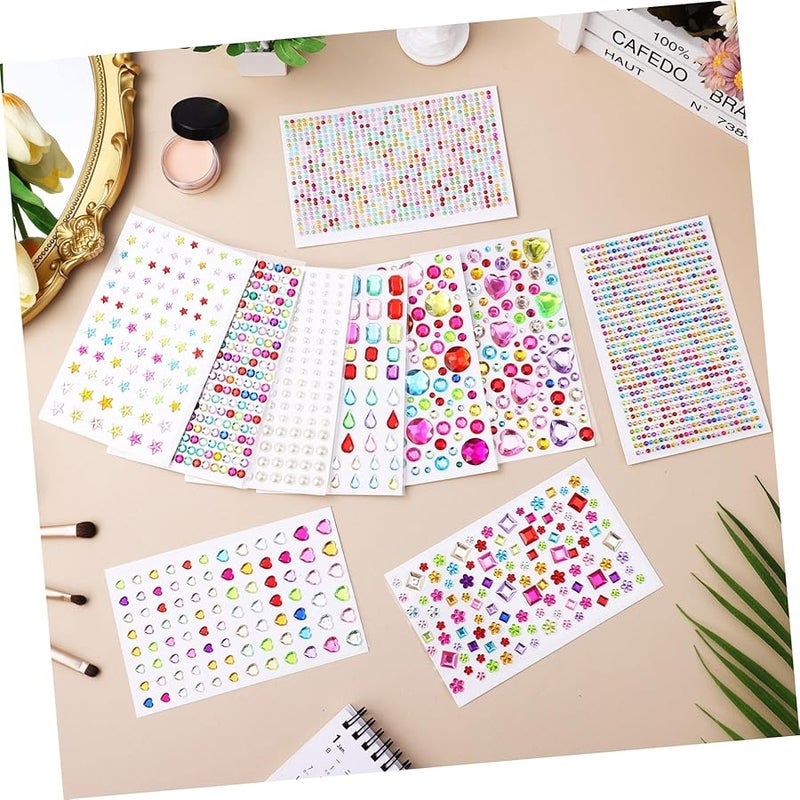Self Adhesive Sparkle Gem Stickers Rhinestone Glitter Decals For Crafts Nail Art Phone Decoration - Image 3
